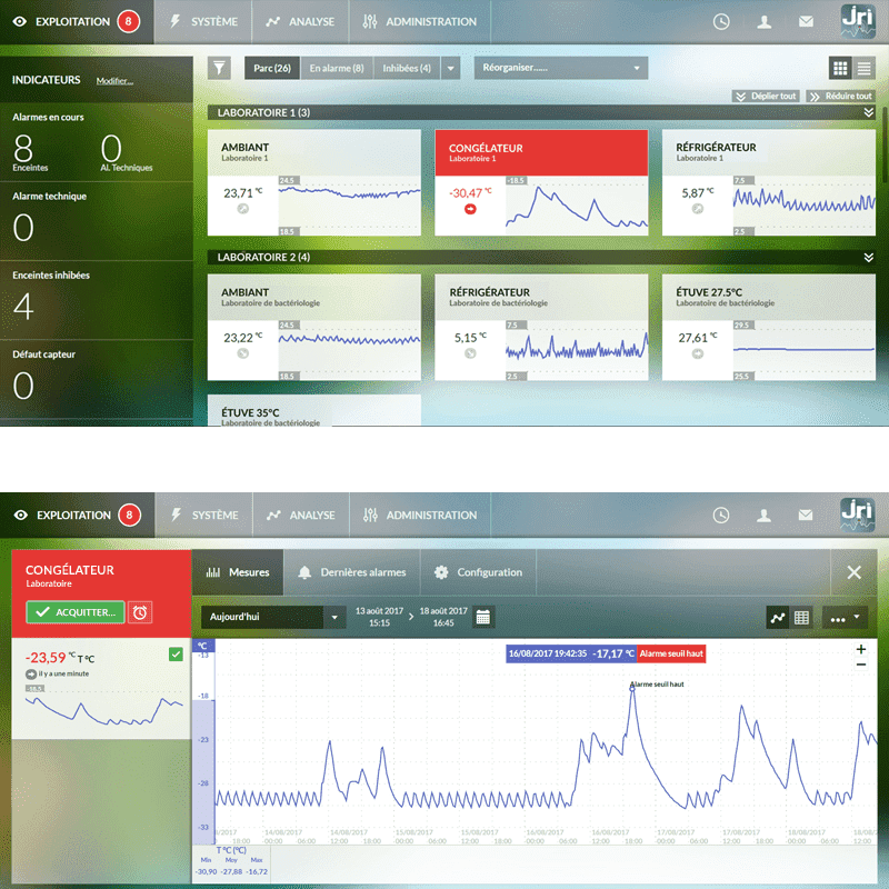 Picture of JRI cloud data-acquisition software series MySirius